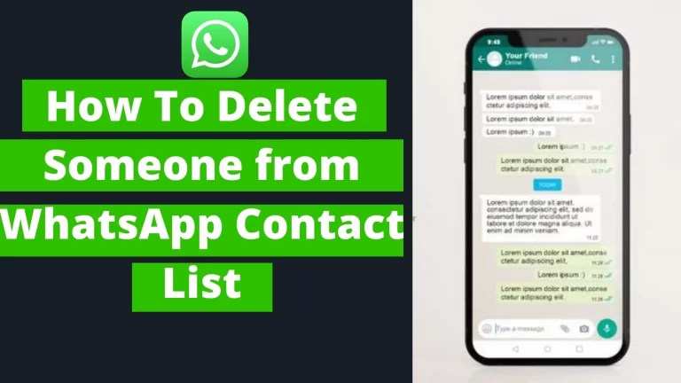How To Delete Someone from WhatsApp Contact List