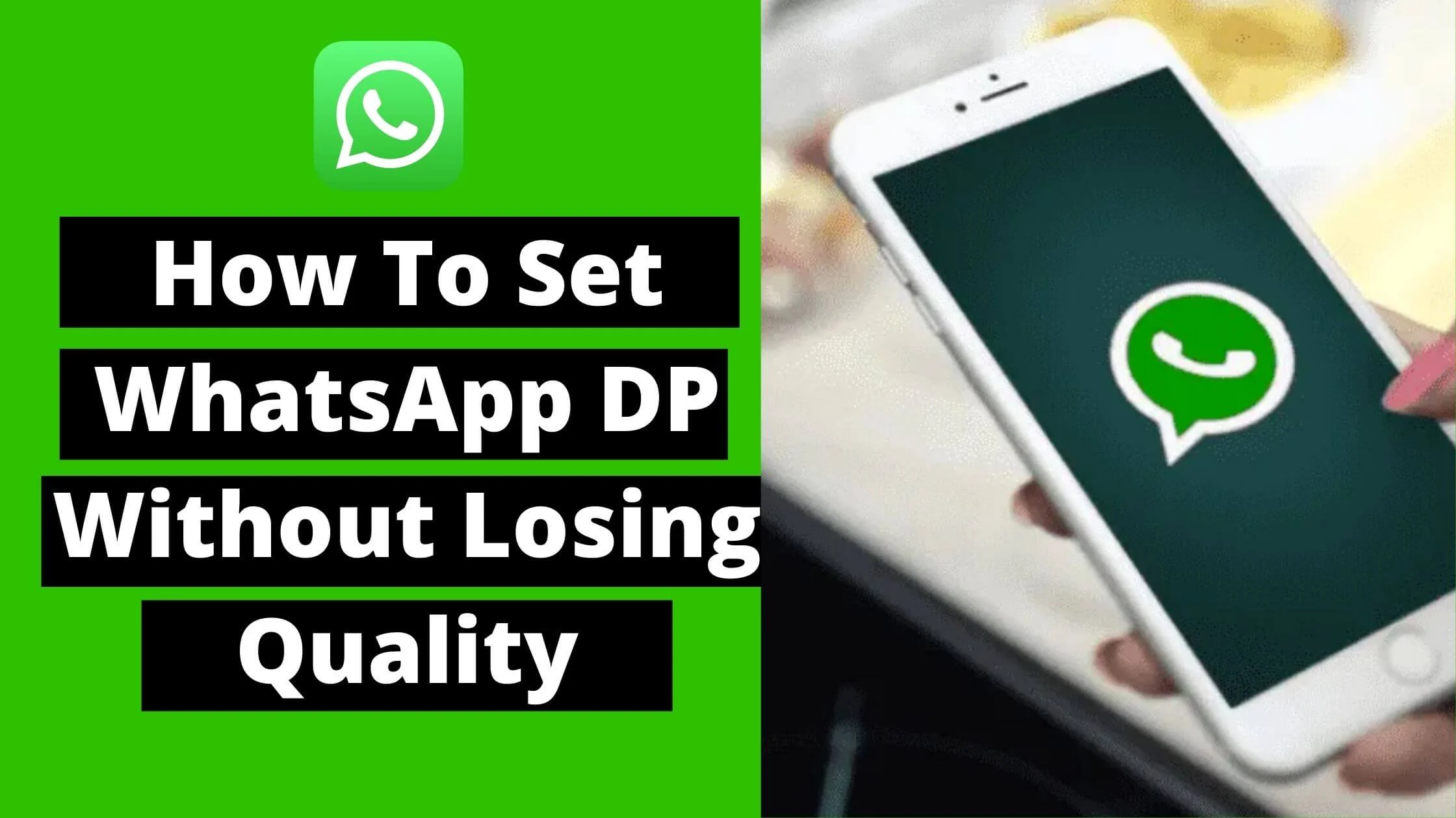 How To Set WhatsApp DP Without Losing Quality