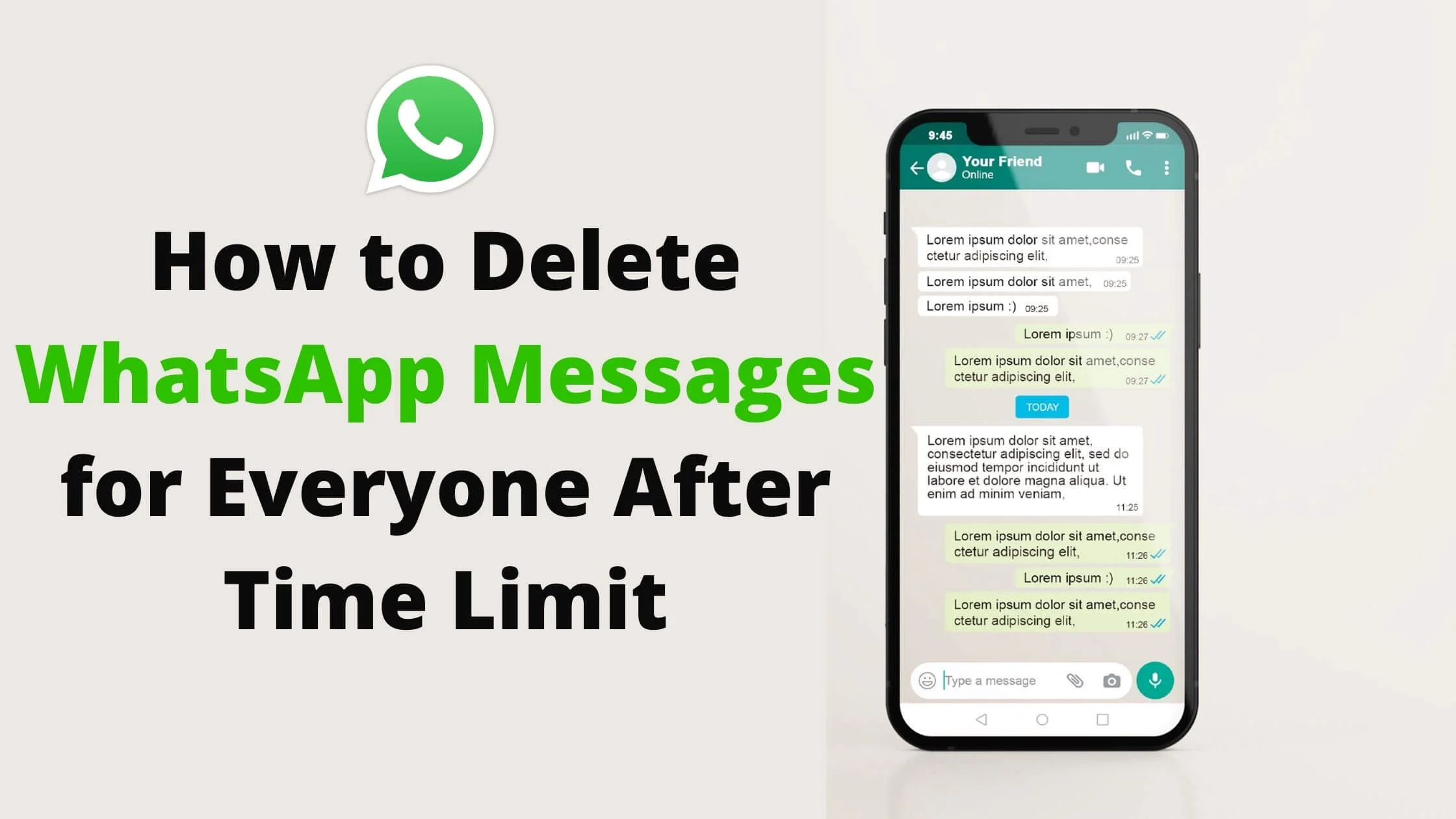 Delete WhatsApp Messages for Everyone After Time Limit