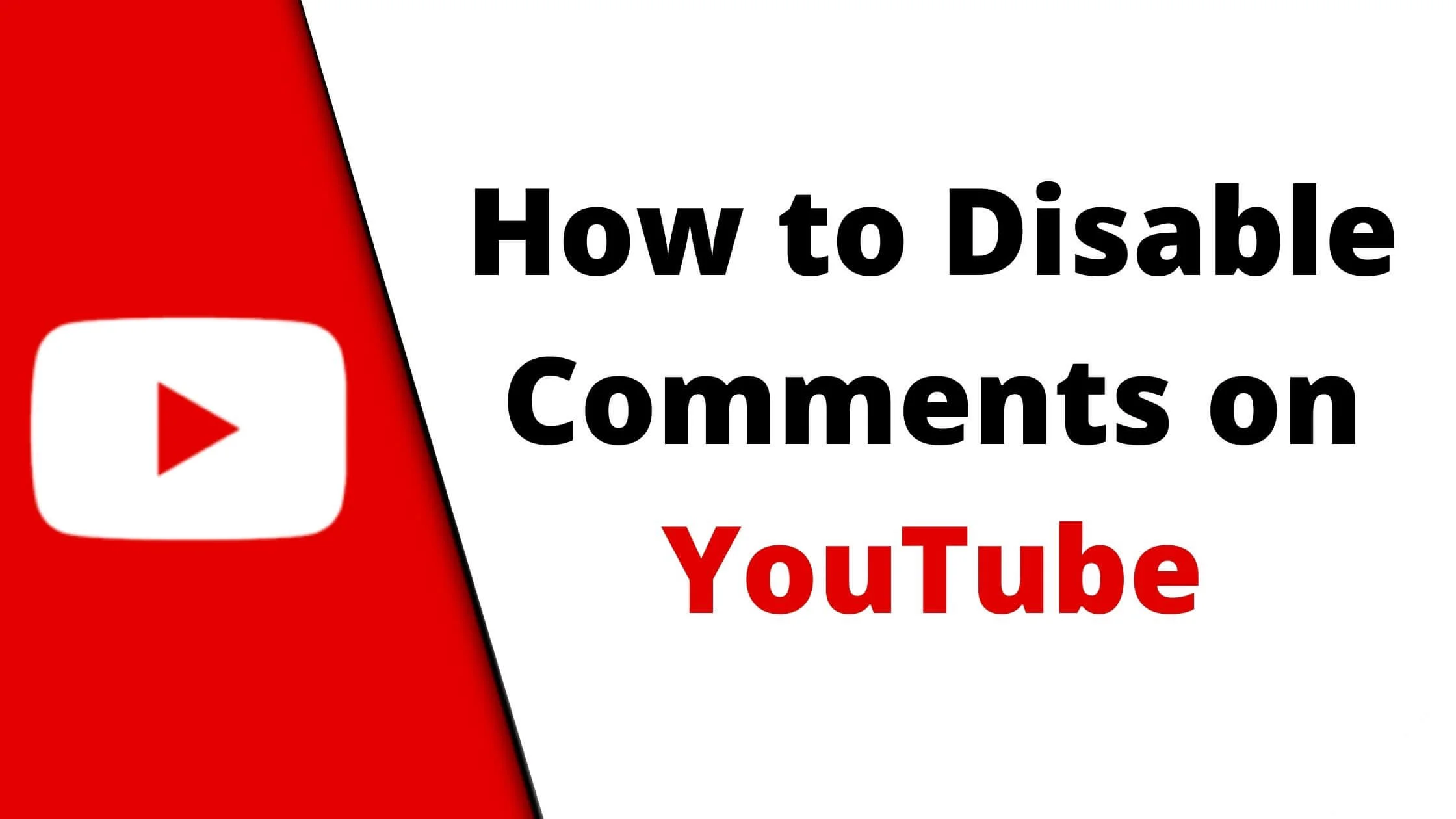 Disable Comments on YouTube