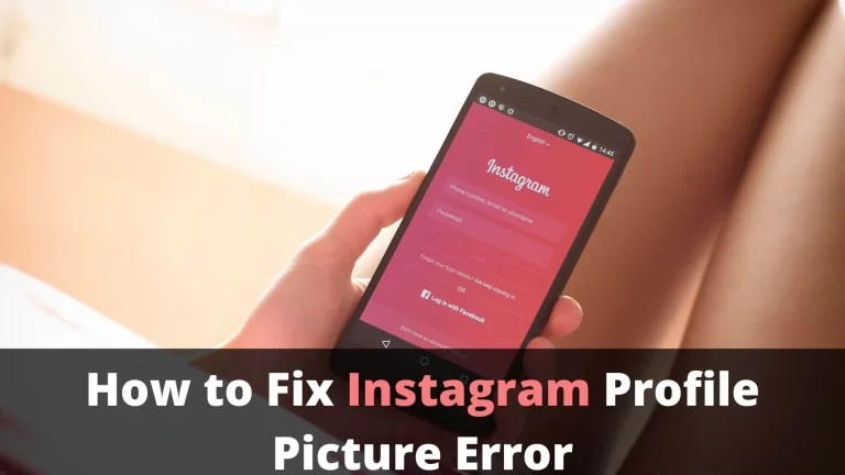 Instagram Profile Picture Error